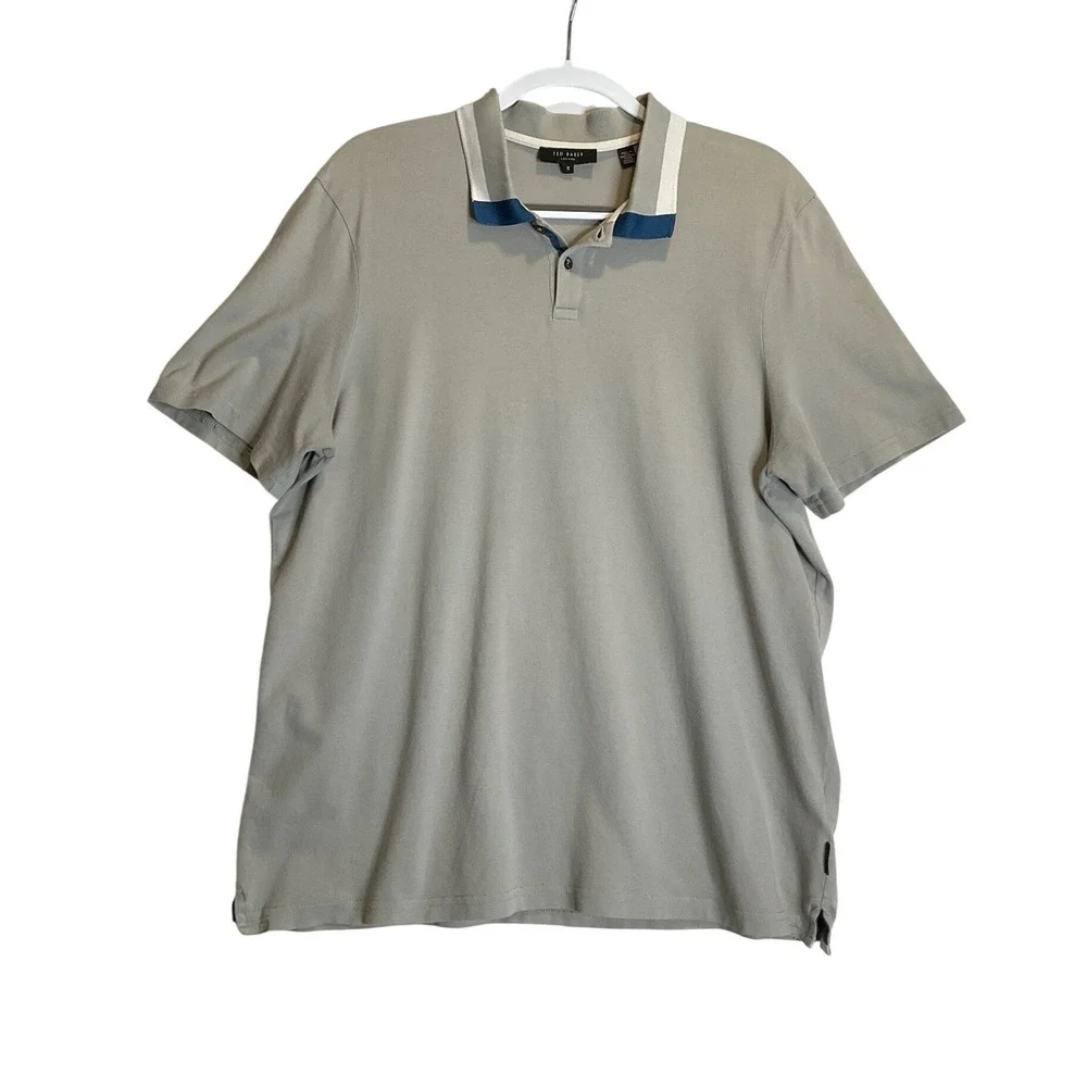 Ted Baker London‎ Polo Grey Casual Comfort Stretch Golf 5 / XL